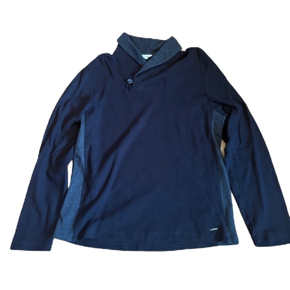 Calvin Klein Men’s Gray Button Collar Pullover Sweater Medium Cowl - Picture 1 of 6